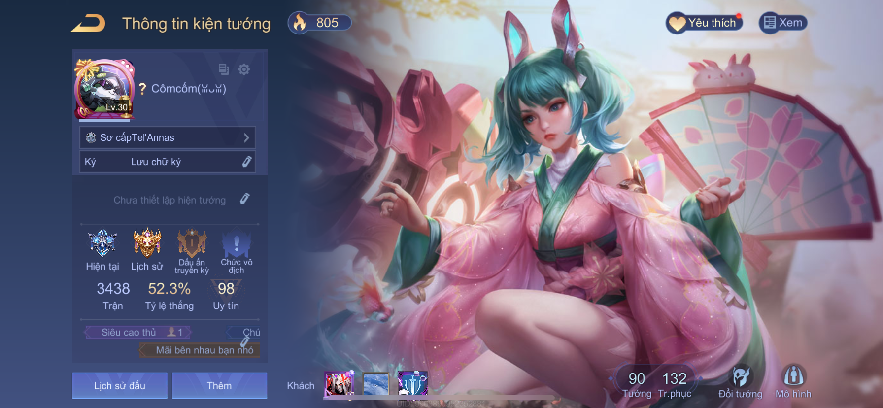 Acc có Capheny Kimono Bậc SS và nhiều skin khác - Mã #56726431