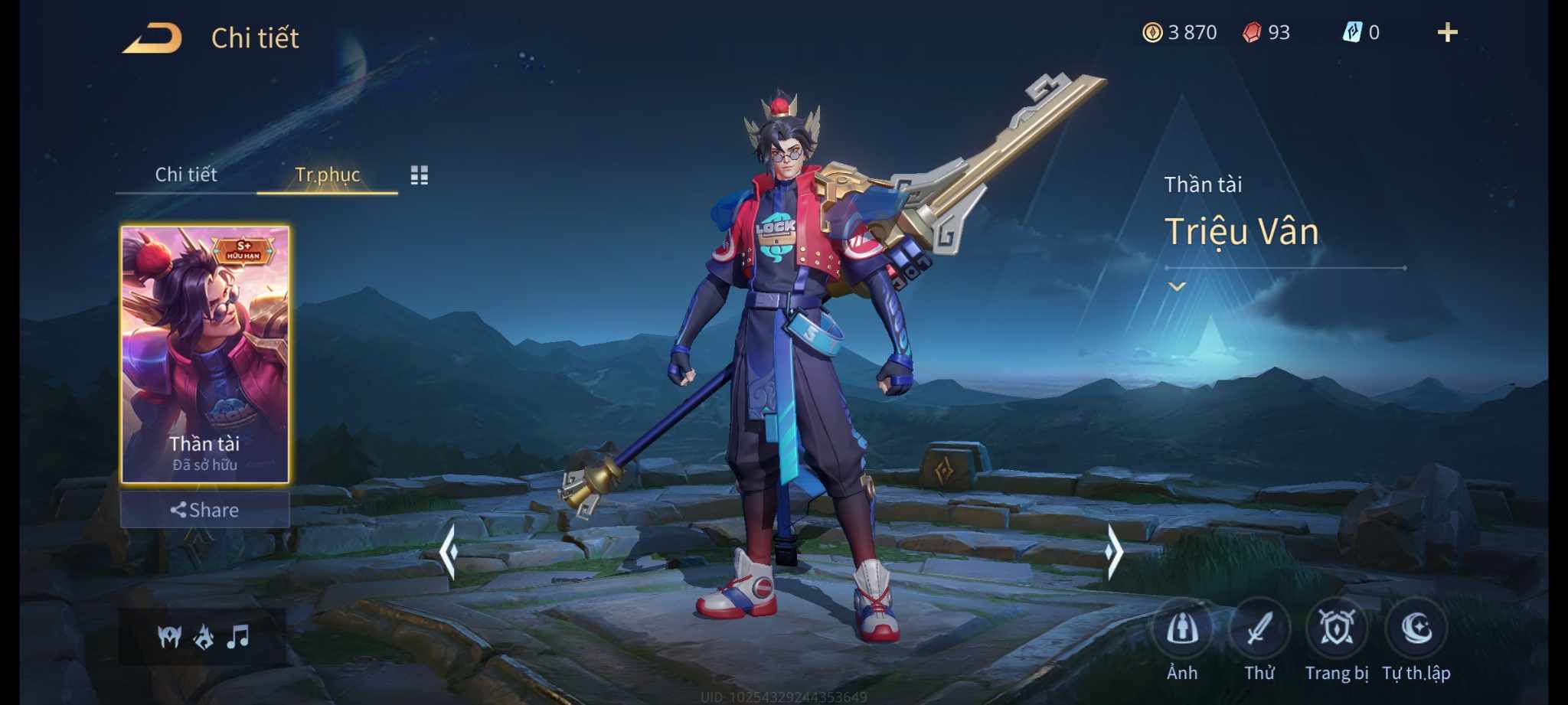 ACC ONE CHAMP CÓ SKIN TỪ S+ TỚI SS SIÊU HIẾM VÀ SIÊU NGON - Mã #11862838